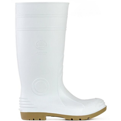 Hip Pocket Workwear - Jobmaster 2 Gumboots - White / Gristle PVC 400mm Non Safety Gumboot