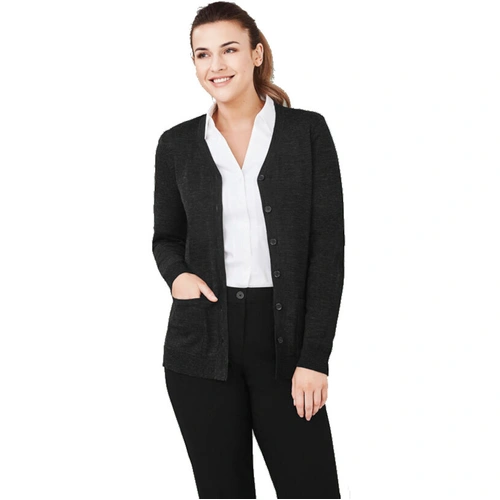 Hip Pocket Workwear - Womens Button Front Cardigan