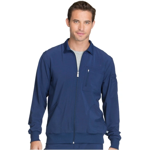 Hip Pocket Workwear - Infinity Men Warm Up Scrubs Jacket Zip Front 