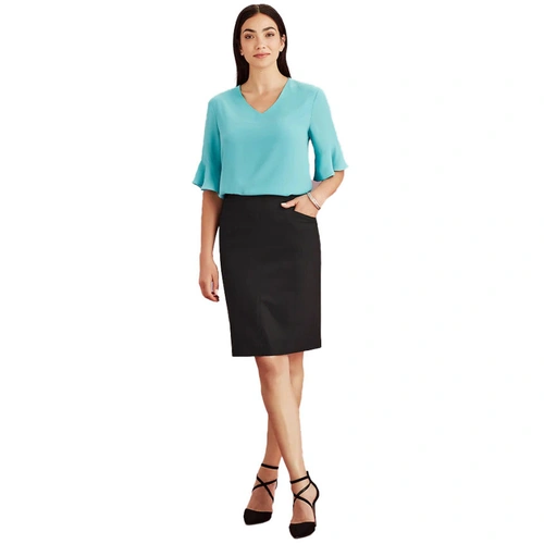 Hip Pocket Workwear - Siena - Womens Bandless Pencil Skirt