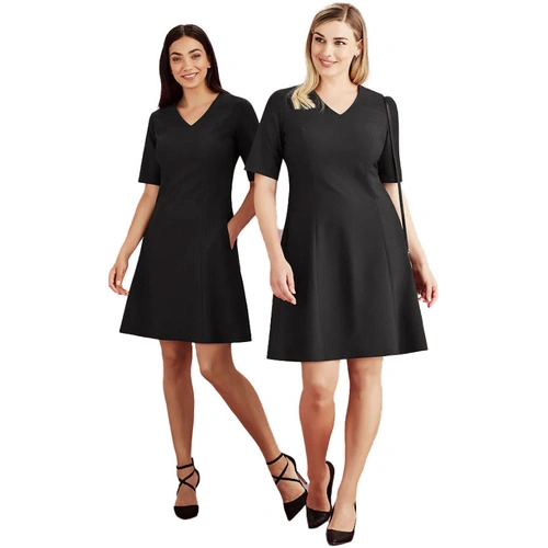 Hip Pocket Workwear - Siena - Womens Extended Short Sleeve Dress