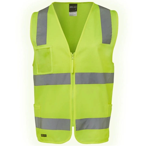 Hip Pocket Workwear - JB's HI VIS (D+N) ZIP SAFETY VEST 