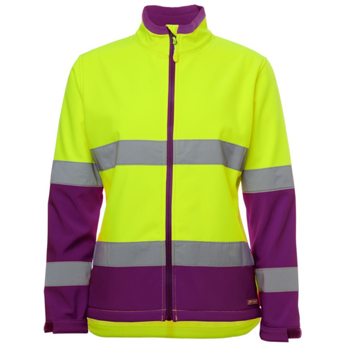 JB's Ladies Hi Vis D+N Water Resistant Softshell Jacket