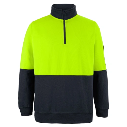 Hip Pocket Workwear - JB's Hi Vis 1/2 Zip Fleecy Sweat