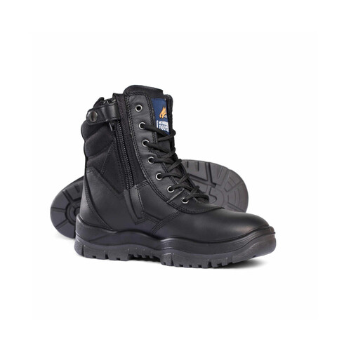 Black High Leg ZipSider Boot