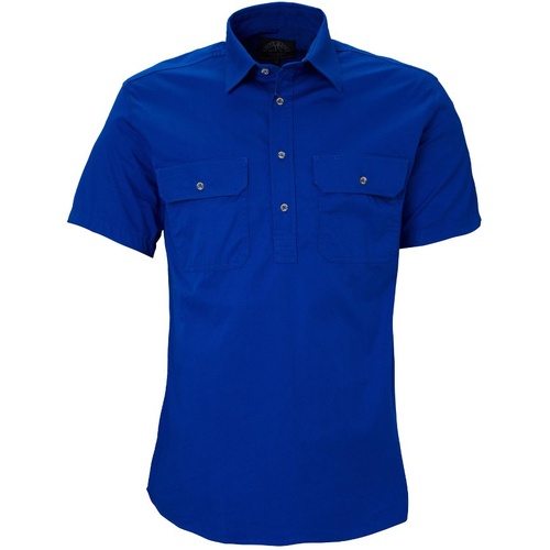 Hip Pocket Workwear - Closed Front Men's Pilbara Shirt - Short Sleeve