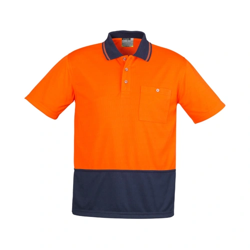 Hip Pocket Workwear - Unisex Hi Vis Basic Spliced S/S Polo