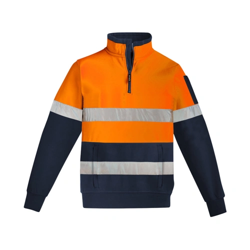 Hip Pocket Workwear - Unisex Hi Vis 1/4 Zip Pullover - Hoop Taped