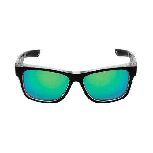 Hip Pocket Workwear - SPARKIE - Matt Black / Green Revo Safety Glasses