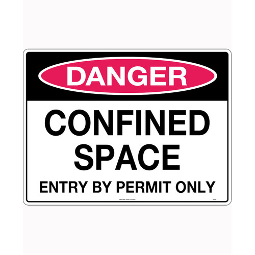 Hip Pocket Workwear - 300x225mm - Metal - Danger Confined Space Entry by Permit Only