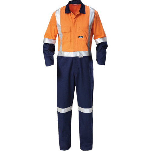 Hip Pocket Workwear - Foundations - Hi-Visibility Two Tone Cotton Drill Coverall with 3M Tape